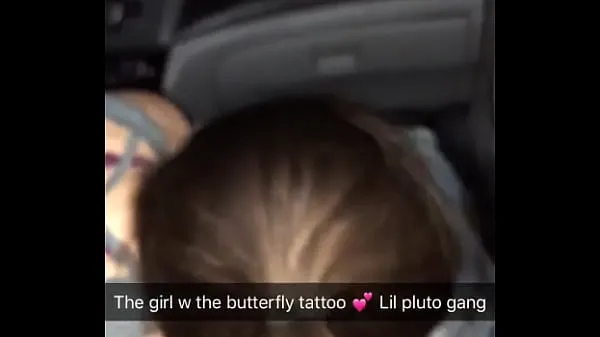 Показать Girl wit butterfly tattoo giving headвидео с поездки