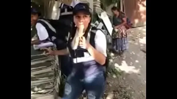 Show Census woman in Guatemala puts a banana in her mouth drive Videos