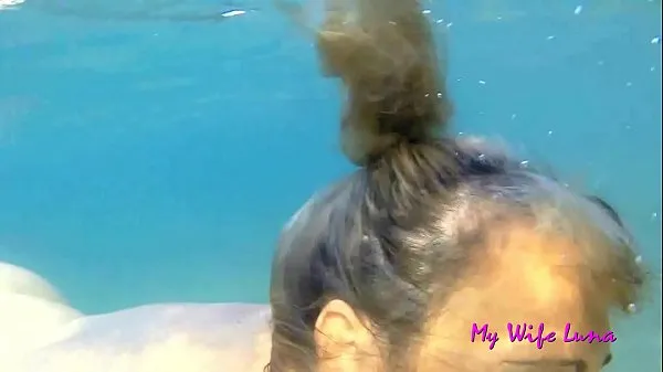Show This Italian MILF wants cock at the beach in front of everyone and she sucks and gets fucked while underwater drive Videos