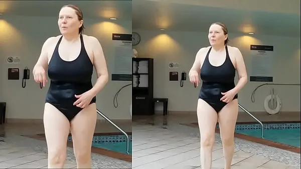 Show Sexy Grandma is Sexy at 66 in a black swimsuit drive Videos