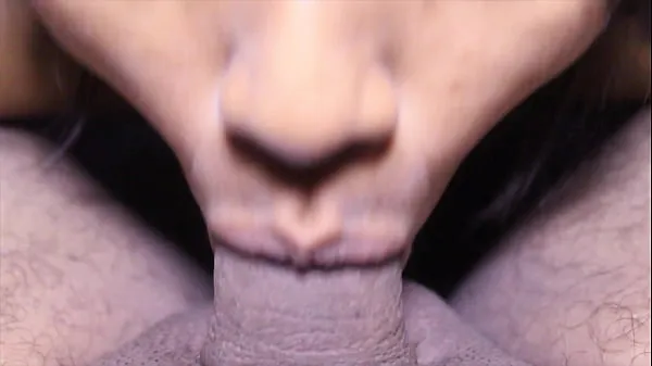 Show Sucking and sucking his cock very rich and he cums all over my face a lot of semen in my little mouth and face drive Videos