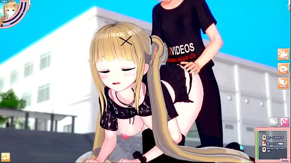 Eroge Koikatsu! ] 3DCG Hentai Video wo blonde riesige Brüste Mädel JK Eleanor (Orichara) mit Brüsten gerieben wirdFahrvideos anzeigen