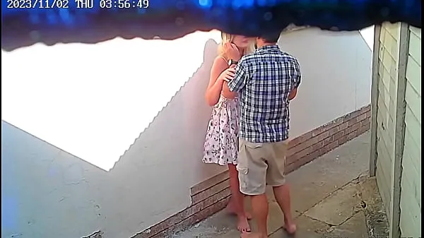 Tunjukkan Cctv camera caught couple fucking outside public restaurant Video drive