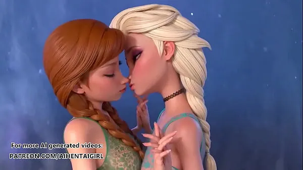 แสดง Frozen Ana and Elsa cosplay | Uncensored Hentai AI generated วิดีโอขับเคลื่อน